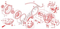 FLASQUE   MACHOIRES DE FREIN ARRIERE pour Honda FOURTRAX 420 RANCHER 4X4 Manual Shift RED de 2010