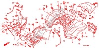 GARDE BOUE ARRIERE pour Honda FOURTRAX 420 RANCHER 4X4 Manual Shift RED de 2010