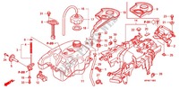 RESERVOIR A CARBURANT pour Honda FOURTRAX 420 RANCHER 4X4 Manual Shift RED de 2010