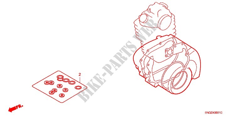 POCHETTE DE JOINTS B pour Honda FOURTRAX 420 RANCHER 4X4 Manual Shift RED de 2010