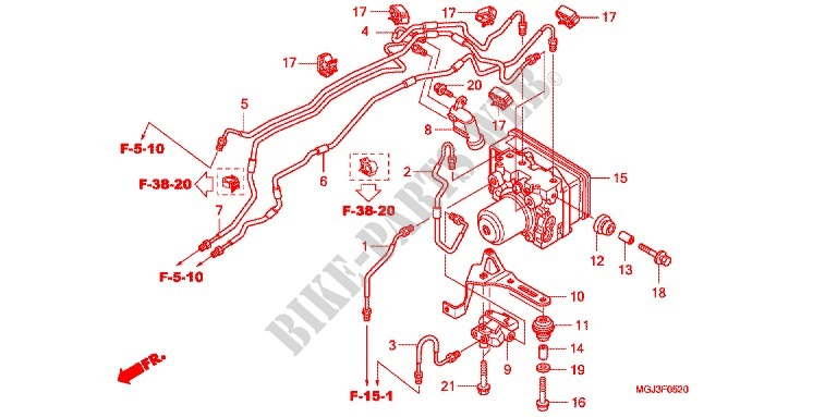 MODULATEUR ABS pour Honda CBF 1000 F ABS 98HP de 2010