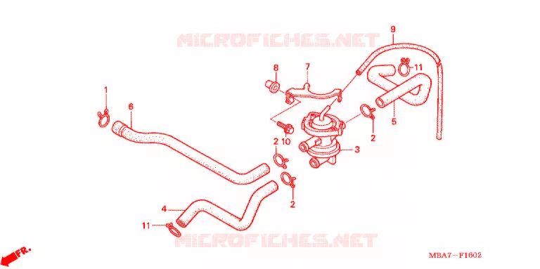 COMMANDE INJECTION D'AIR SOUPAPE Honda MOTO 750 SHADOW 2003  VT750C1