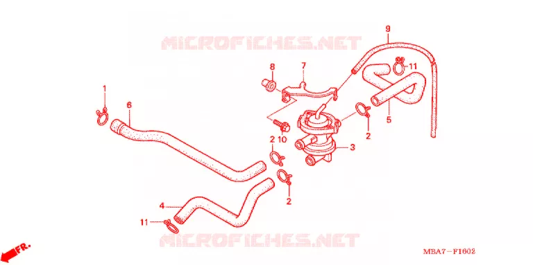 COMMANDE INJECTION D'AIR SOUPAPE Honda MOTO 750 SHADOW 2001  VT750C21