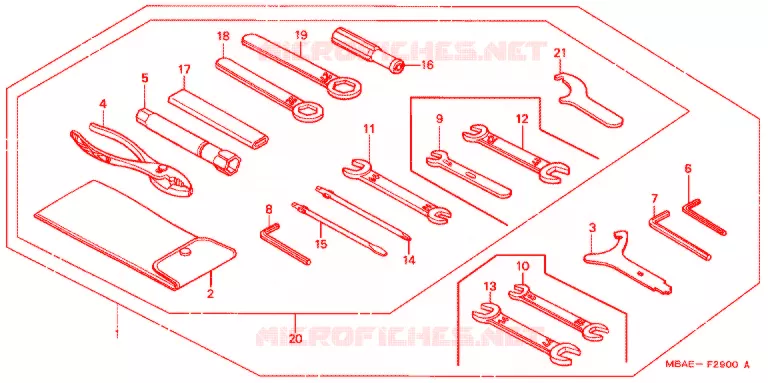 OUTIL Honda MOTO 750 SHADOW 2001  VT750C21