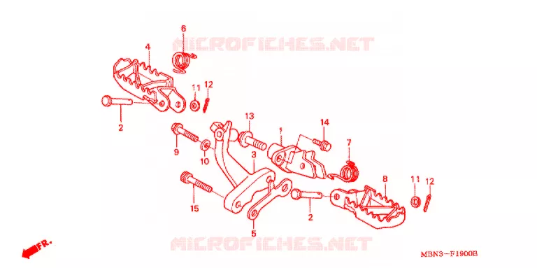 REPOSE PIED Honda MOTO 650 XR 2005  XR650R5