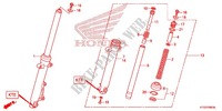FOURCHE (SHOWA) pour Honda CBF 125 de 2012