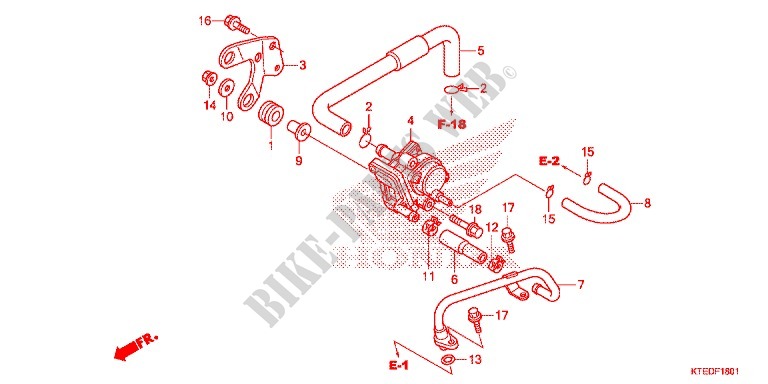 FILTRE A AIR   SOUPAPE D'AIR pour Honda CBF 125 de 2012