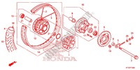 ROUE ARRIERE (1) pour Honda CBF 125 de 2012