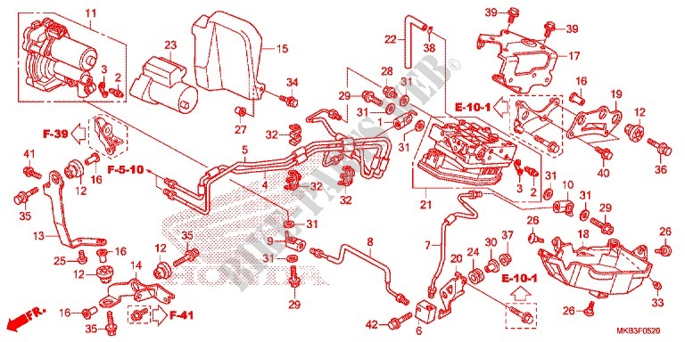 BOITIER ABS AVANT pour Honda CBR 1000 SP ABS REPSOL de 2016