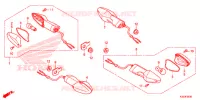 CLIGNOTANT pour Honda CBR 250 R ABS YELLOW de 2016