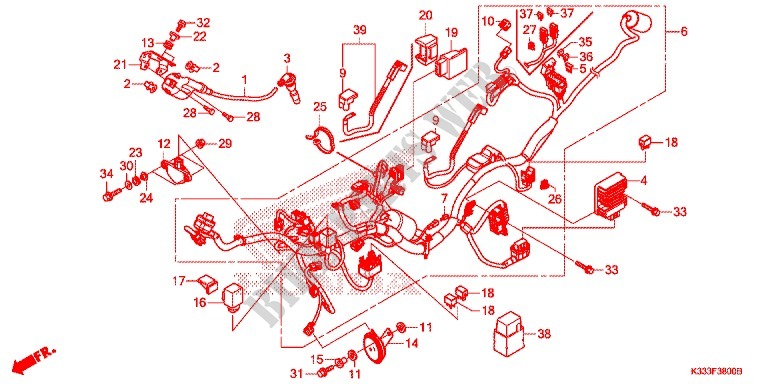 FAISCEAU DES FILS pour Honda CBR 250 R REPSOL de 2016