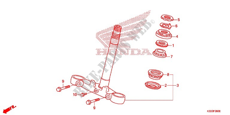 TE DE FOURCHE pour Honda CBR 300 R de 2016