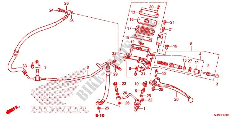 MAITRE CYLINDRE pour Honda CTX 1300 ABS de 2015