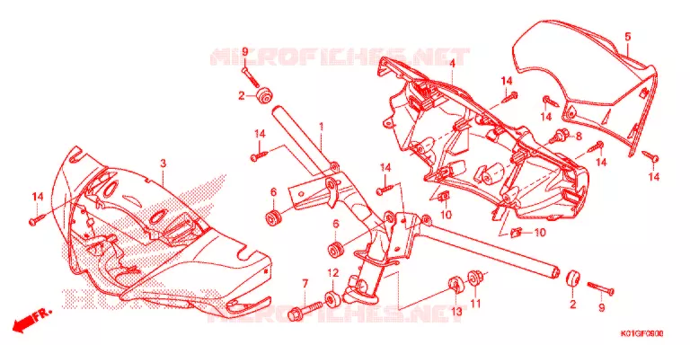 GUIDON - CARENAGE Honda SCOOTER 125 SH 2016  SH125ASG