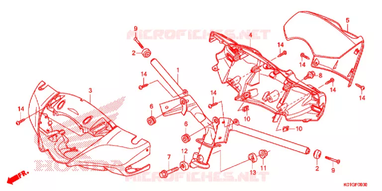 GUIDON - CARENAGE Honda SCOOTER 125 SH 2016  SH125ASG