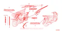 AUTOCOLLANTS pour Honda SH 125 DS SPECIAL 3ED de 2016