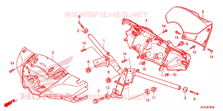 GUIDON - CARENAGE Honda SCOOTER 125 SH 2016  SH125DSG