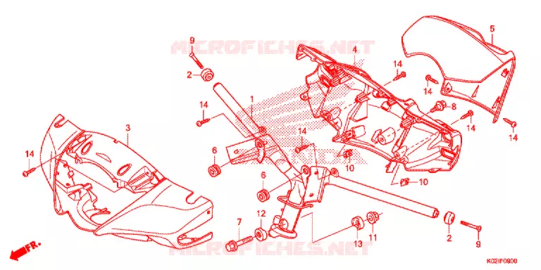 GUIDON - CARENAGE Honda SCOOTER 150 SH 2016  SH150ASG