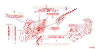 AUTOCOLLANTS pour Honda SH 150 D SPECIAL 4E de 2016
