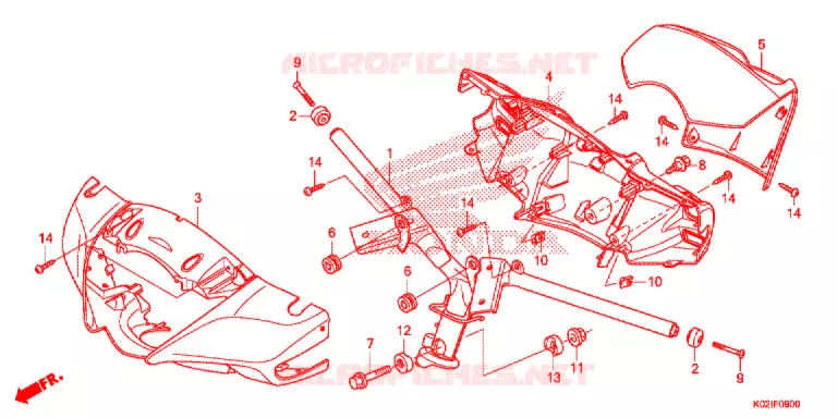 GUIDON - CARENAGE Honda SCOOTER 150 SH 2016  SH150DG