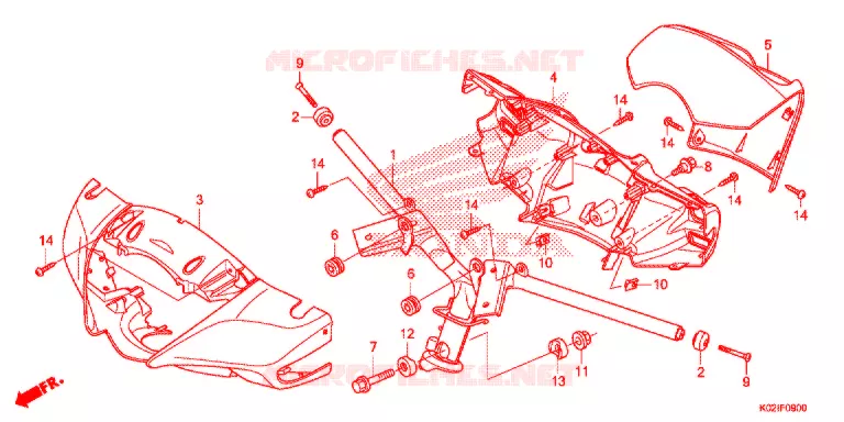 GUIDON - CARENAGE Honda SCOOTER 150 SH 2016  SH150DG