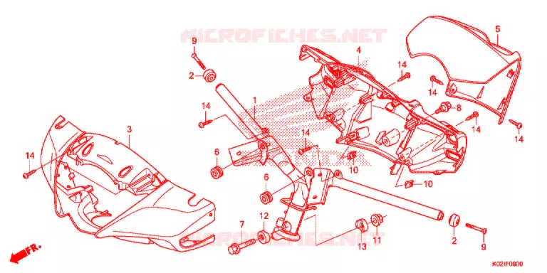 GUIDON - CARENAGE Honda SCOOTER 150 SH 2018  SH150G
