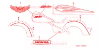 AUTOCOLLANTS pour Honda SHADOW VT 750 Kumamoto factory de 2004
