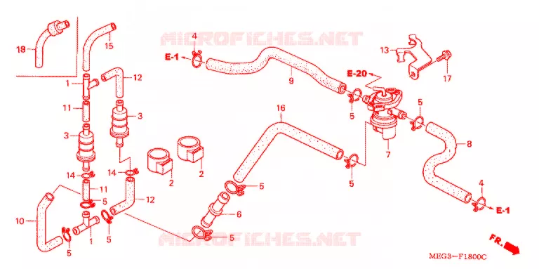 COMMANDE INJECTION D'AIR SOUPAPE Honda MOTO 750 SHADOW 2004  VT750C4
