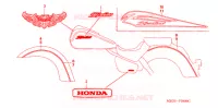 AUTOCOLLANTS pour Honda SHADOW VT 750 Kumamoto factory de 2007