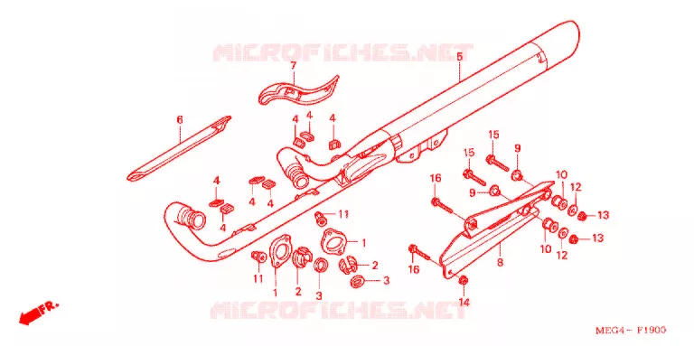 SILENCIEUX D'ECHAPPEMENT Honda MOTO 750 SHADOW 2007  VT750C7