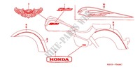 AUTOCOLLANTS pour Honda SHADOW VT 750 Kumamoto factory de 2007