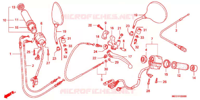 COMMODOS - POIGNEES Honda MOTO 750 SHADOW 2007  VT750C7
