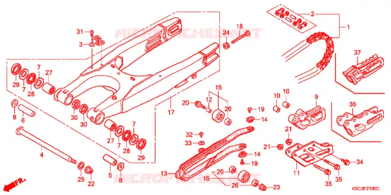 BRAS OSCILLANT Honda MOTO 250 CRF 2008  CRF250X8
