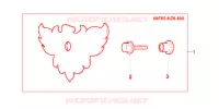 LOGO COUVERCLE DE FILTRE A AIR pour Honda VT SHADOW 600 Hamamatsu factory de 1999