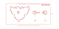 LOGO COUVERCLE DE FILTRE A AIR pour Honda VT SHADOW 600 Kumamoto factory de 1999