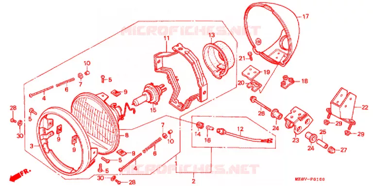 PHARE Honda MOTO 600 SHADOW 1999  VT600CX