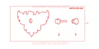 LOGO COUVERCLE DE FILTRE A AIR pour Honda VT SHADOW 600 Kumamoto factory de 1999