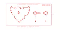 LOGO COUVERCLE DE FILTRE A AIR pour Honda VT SHADOW 600 de 1999