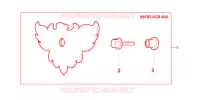 LOGO COUVERCLE DE FILTRE A AIR pour Honda VT SHADOW 600 Kumamoto factory de 1999