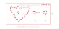 LOGO COUVERCLE DE FILTRE A AIR pour Honda VT SHADOW 600 Kumamoto factory de 1999
