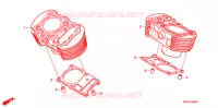 CYLINDRE pour Honda SHADOW VT 750 GRAY de 2010