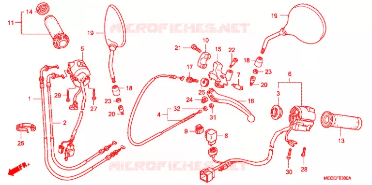 COMMODOS - POIGNEES - CABLES Honda MOTO 750 SHADOW 2010  VT750CSA