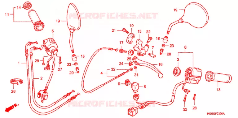 COMMODOS - POIGNEES - CABLES Honda MOTO 750 SHADOW 2010  VT750CSA