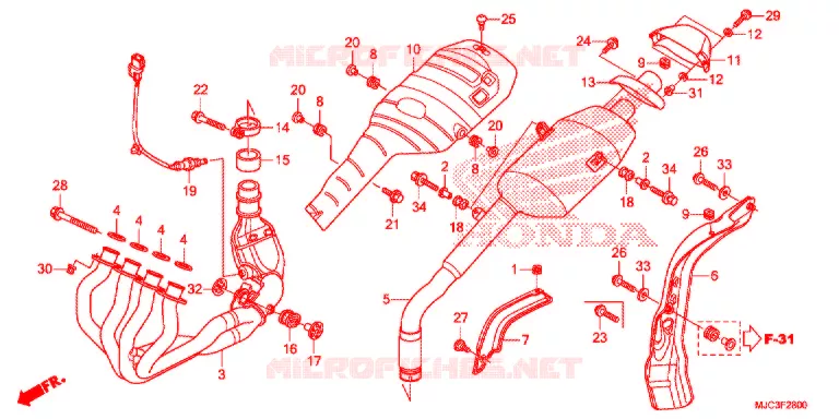 SILENCIEUX D'ECHAPPEMENT Honda MOTO 600 CBR 2016  CBR600RAG
