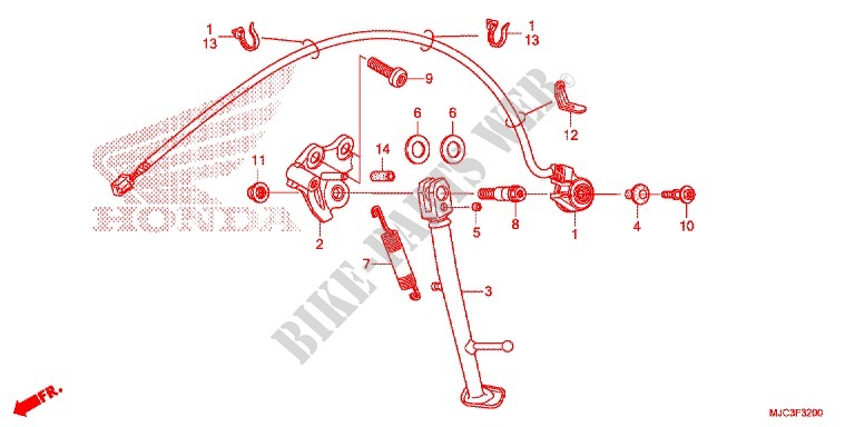 BEQUILLE pour Honda CBR 600 RR TRICOLOR de 2016