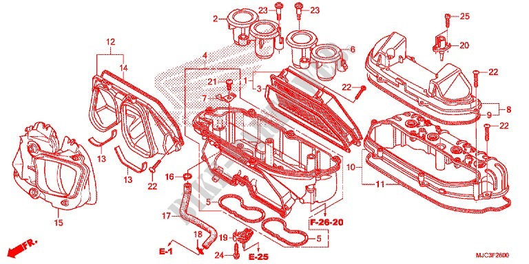FILTRE A AIR pour Honda CBR 600 RR TRICOLOR de 2016