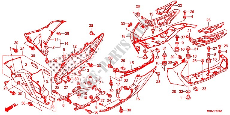 MARCHE PIEDS pour Honda NC 750 INTEGRA S de 2016