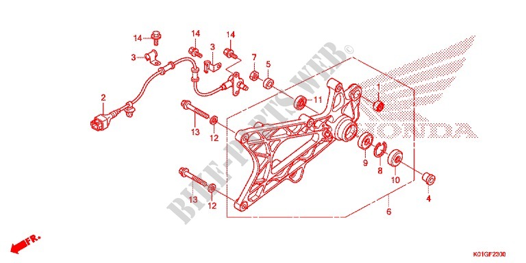 BRAS OSCILLANT pour Honda SH 125 ABS D SPECIAL 3ED de 2016