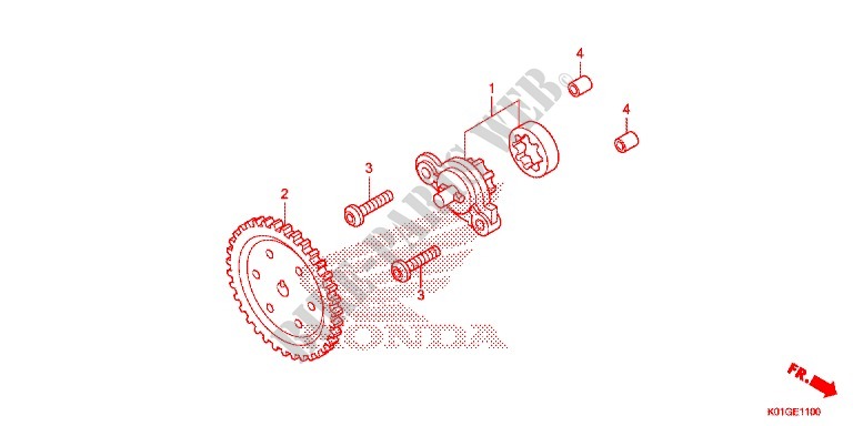 POMPE A HUILE pour Honda SH 125 ABS D SPECIAL 3ED de 2016
