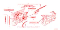 AUTOCOLLANTS pour Honda SH 125 ABS D STANDARD de 2016